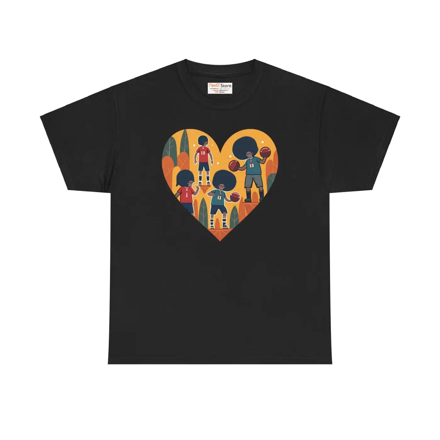 Soccer Heart Unisex Tee - Heavy Cotton for Fans - DipaliZ