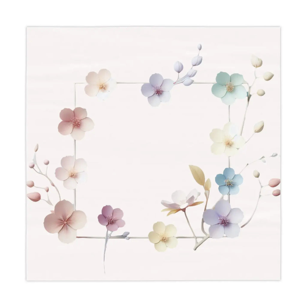 Pink Tablecloth - Delicate Flowers One Sided Print - DipaliZ