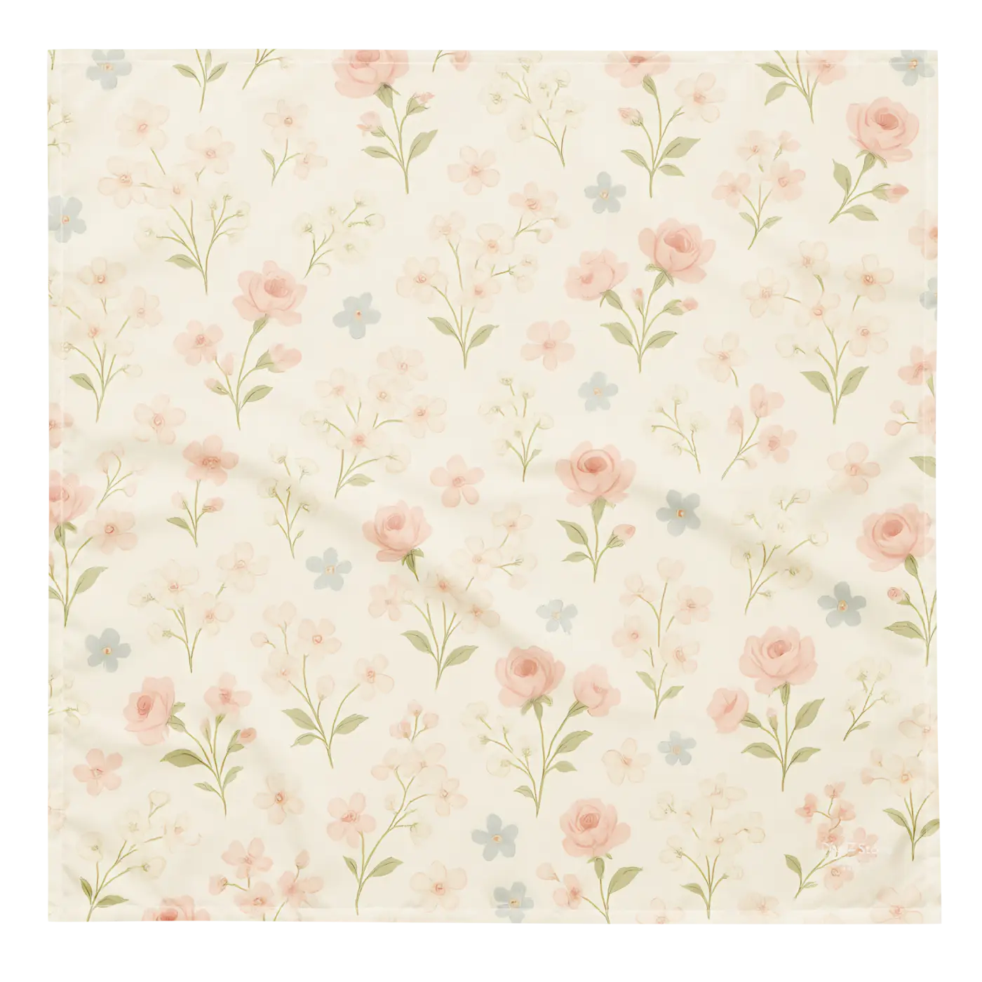 Soft Floral All-Over Print Bandana - Lightweight Style - DipaliZ