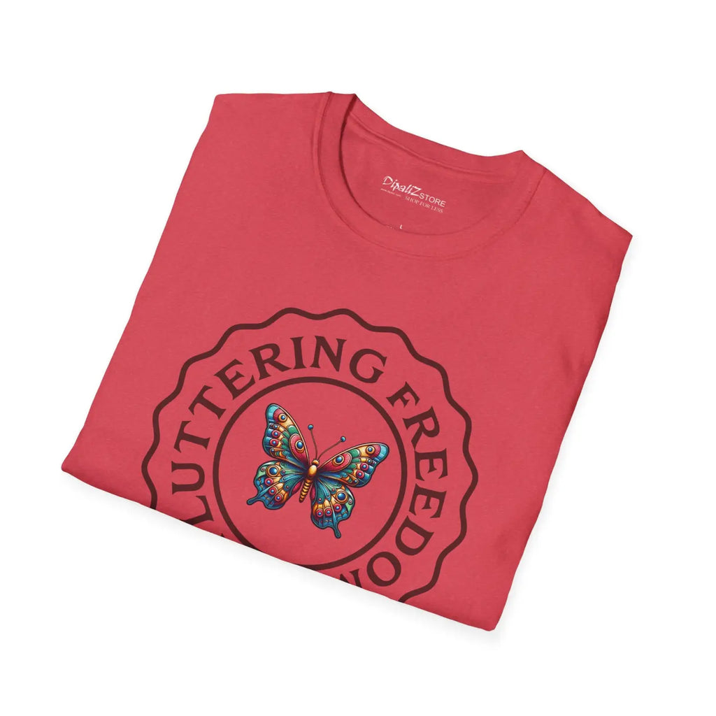 Fluttering Freedom Softstyle T Shirt - Cotton Tee - DipaliZ