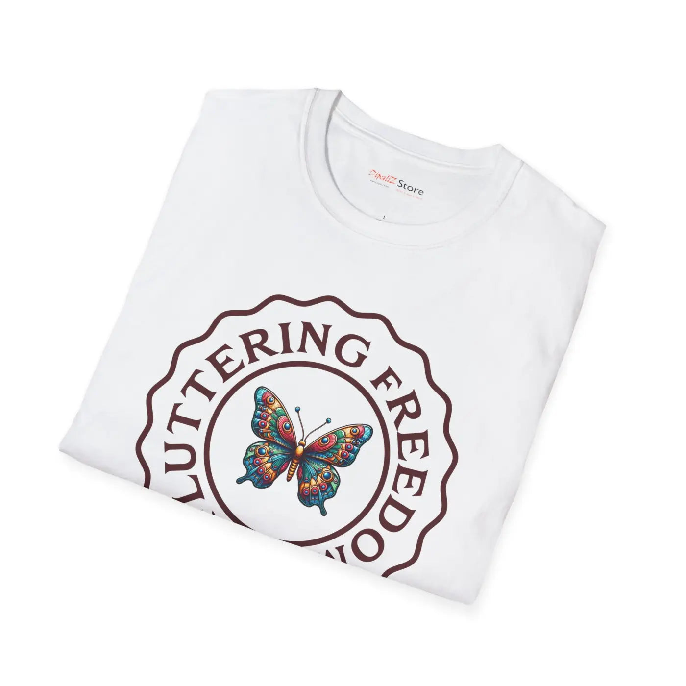 Fluttering Freedom Softstyle T Shirt - Cotton Tee - DipaliZ