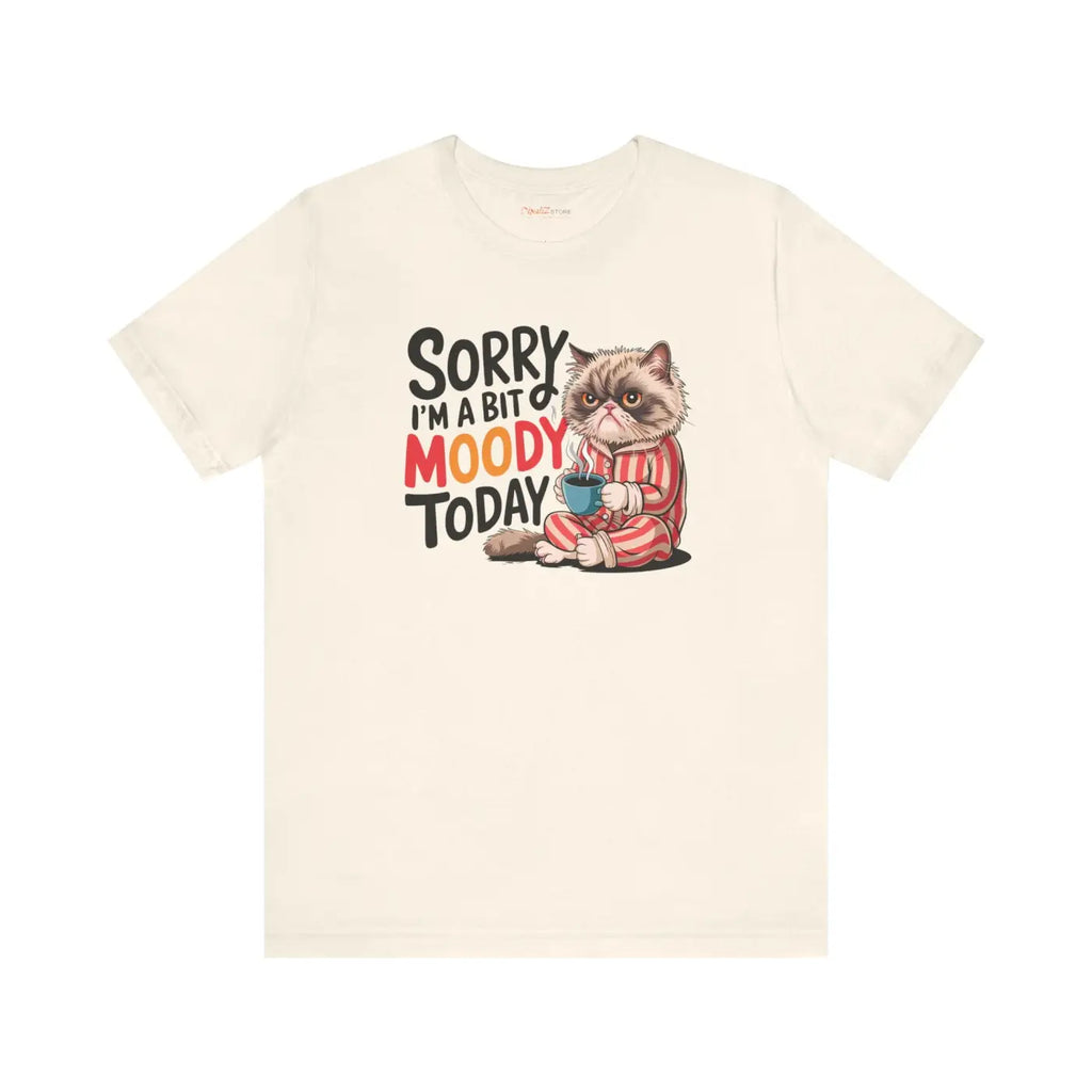 Moody Cat Unisex Jersey Short Sleeve Tee - Soft and Durable - DipaliZ