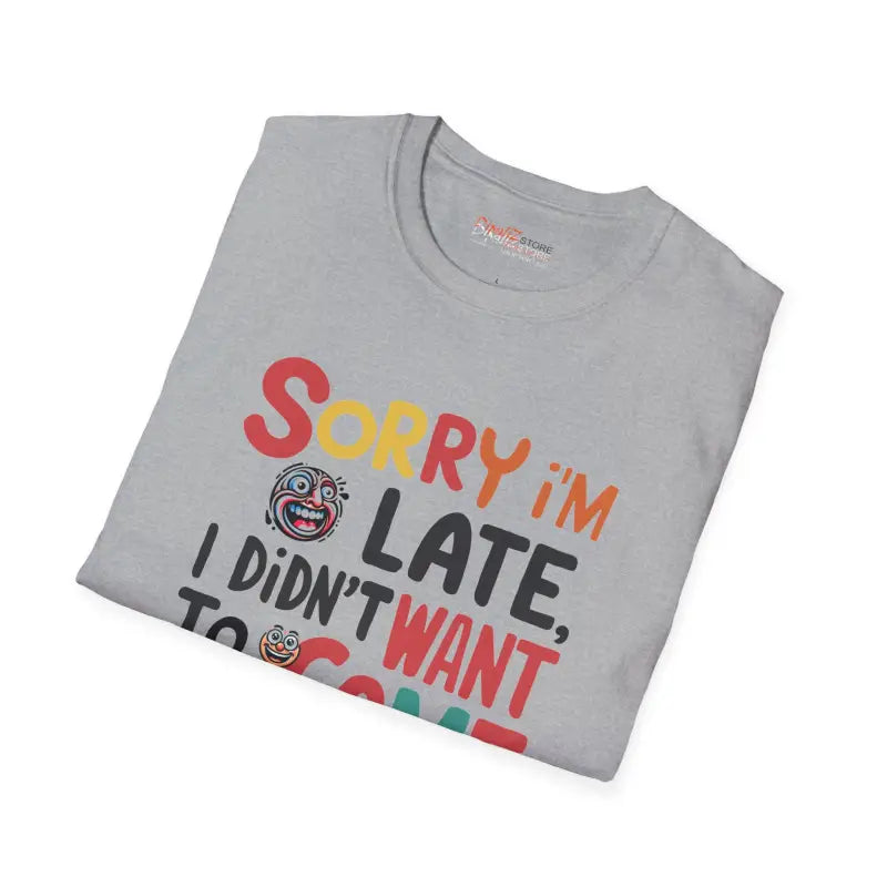 Funny Comfy Tee - Tardy and Funny Cotton Statement - DipaliZ