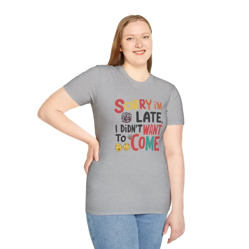 Funny Comfy Tee - Tardy and Funny Cotton Statement - DipaliZ