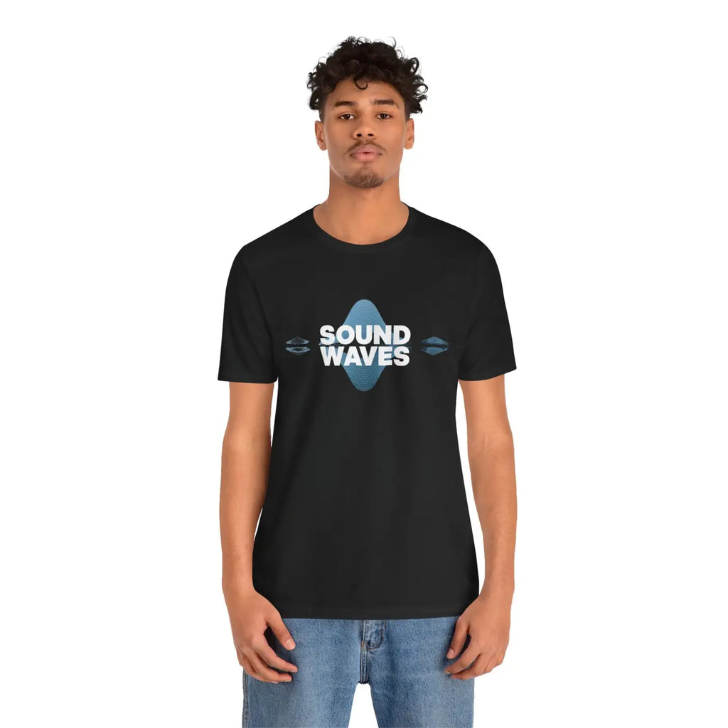 Sound Waves Unisex Jersey Short Sleeve Tee - Soft Cotton - DipaliZ
