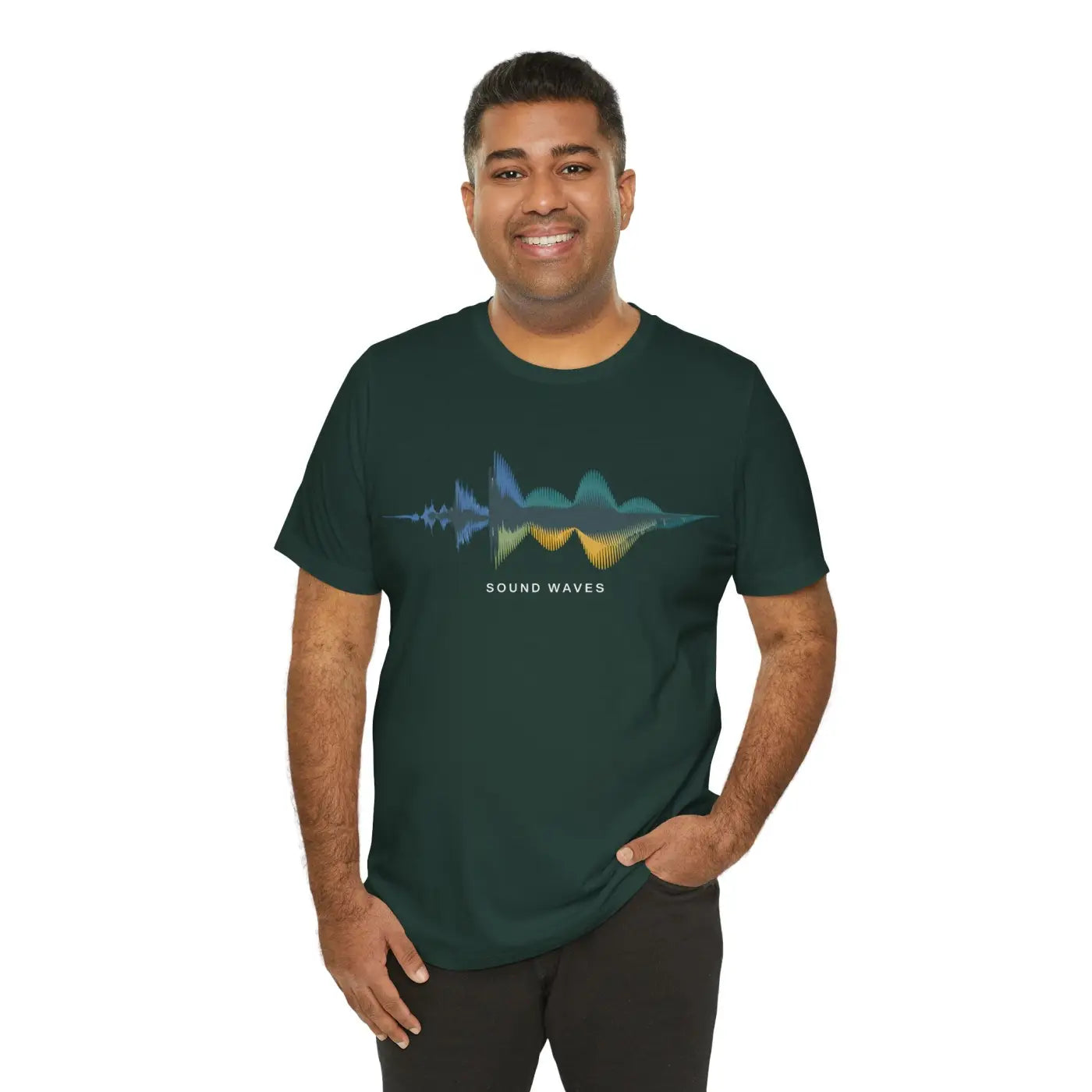 Unisex Jersey Short Sleeve Tee - Sound Waves Design - DipaliZ