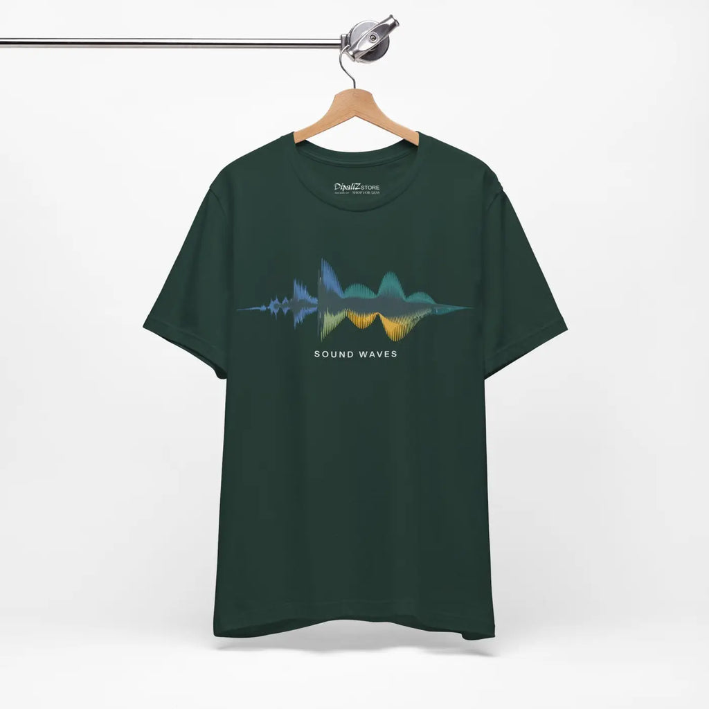 Unisex Jersey Short Sleeve Tee - Sound Waves Design - DipaliZ