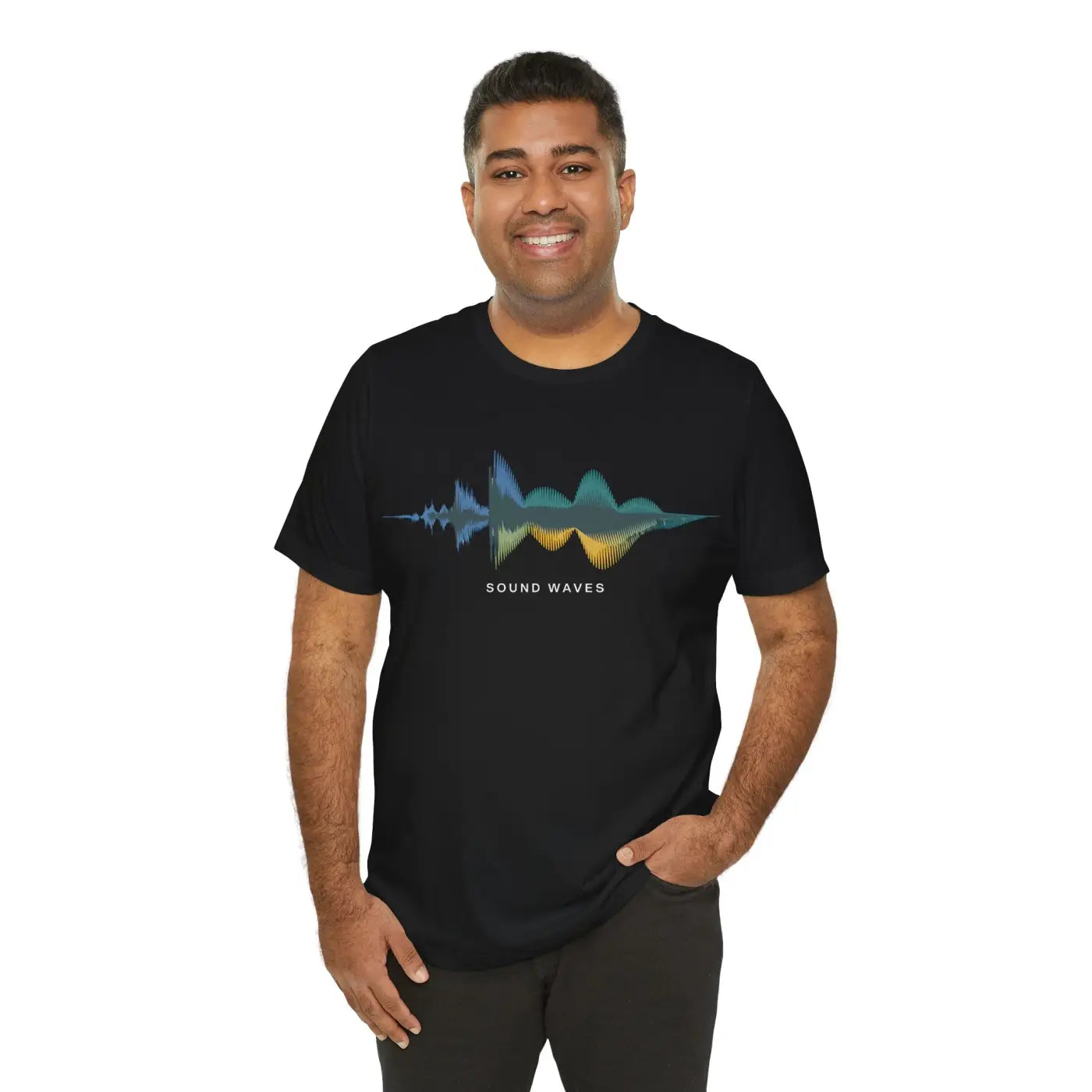 Unisex Jersey Short Sleeve Tee - Sound Waves Design - DipaliZ