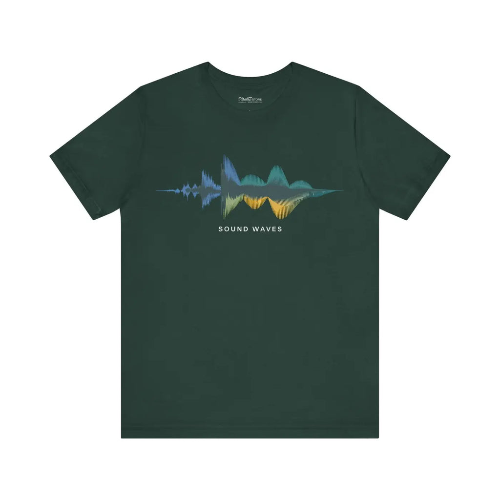 Unisex Jersey Short Sleeve Tee - Sound Waves Design - DipaliZ