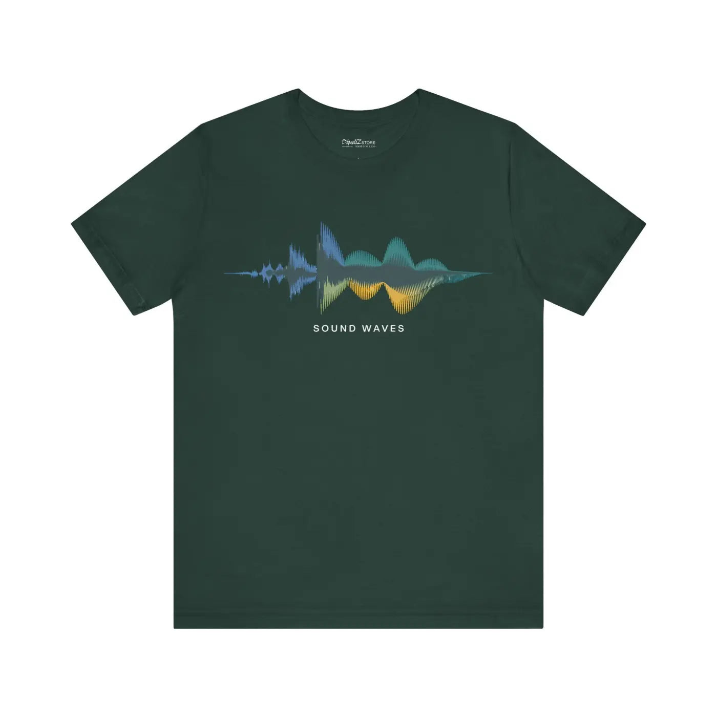 Unisex Jersey Short Sleeve Tee - Sound Waves Design - DipaliZ