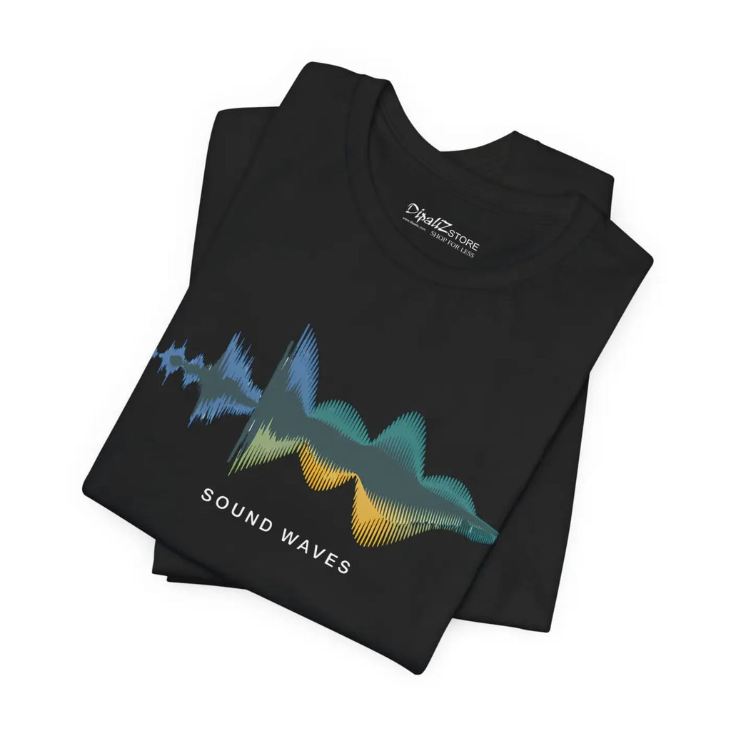 Unisex Jersey Short Sleeve Tee - Sound Waves Design - DipaliZ