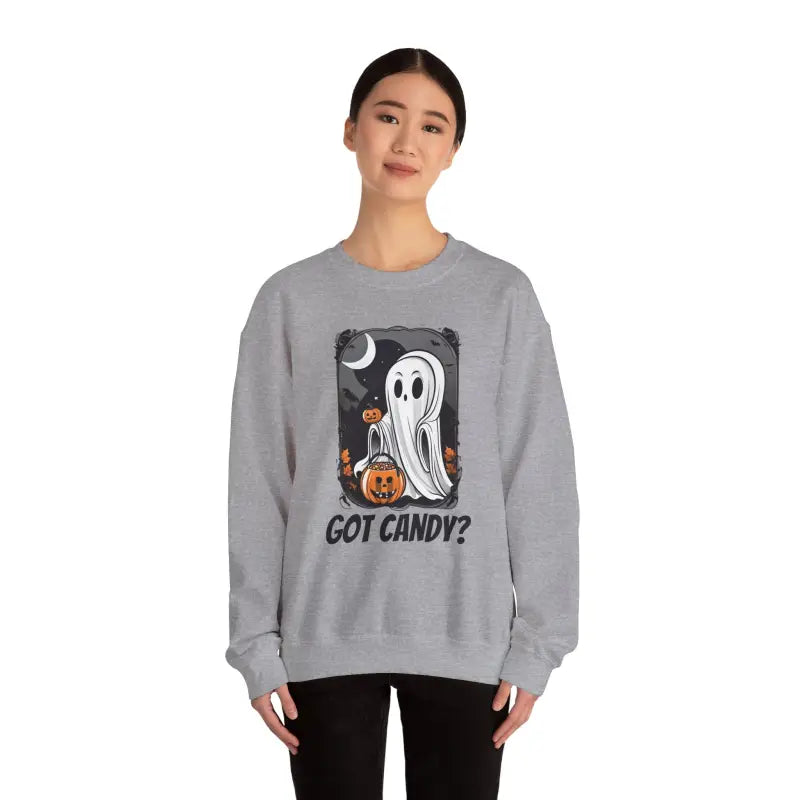 Spooky Candy Ghost Unisex Heavy Sweatshirt - Halloween - DipaliZ