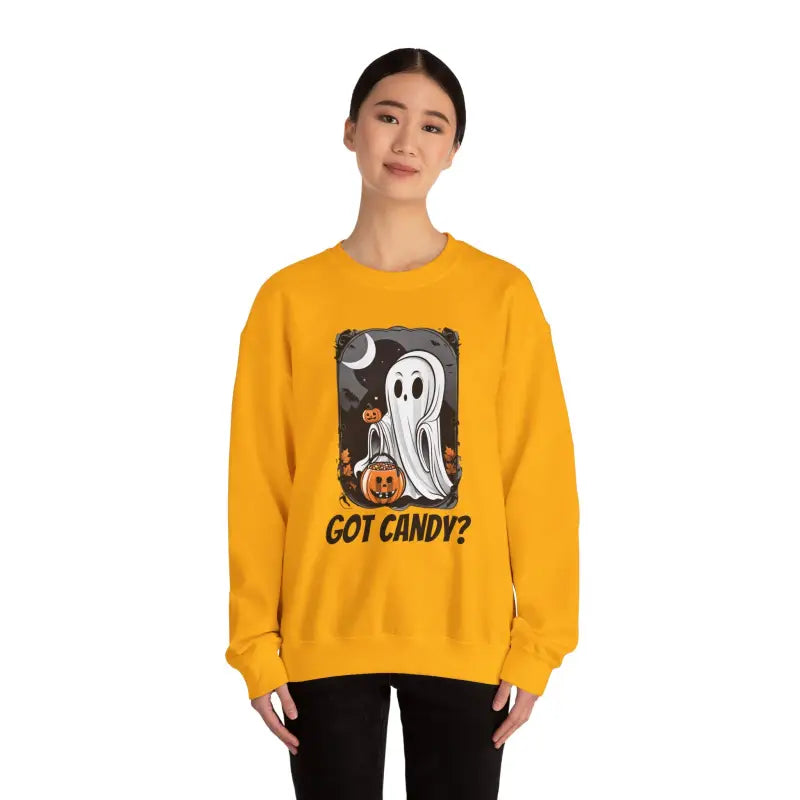 Spooky Candy Ghost Unisex Heavy Sweatshirt - Halloween - DipaliZ