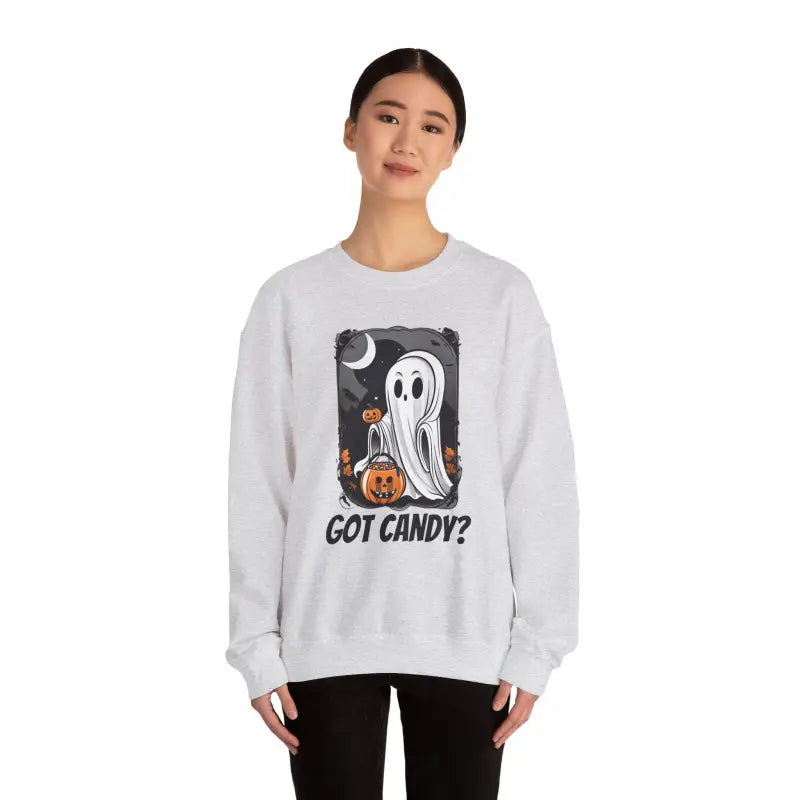Spooky Candy Ghost Unisex Heavy Sweatshirt - Halloween - DipaliZ