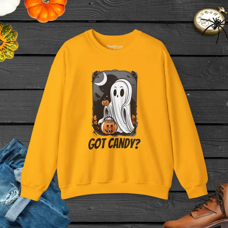 Spooky Candy Ghost Unisex Heavy Sweatshirt - Halloween - DipaliZ
