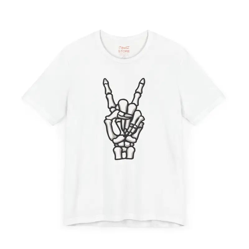 Skeleton Peace Tee - Spooky Chic Style - DipaliZ