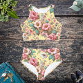 Floral Sport Bikini Set - Vibrant Performance Swimwear - DipaliZ