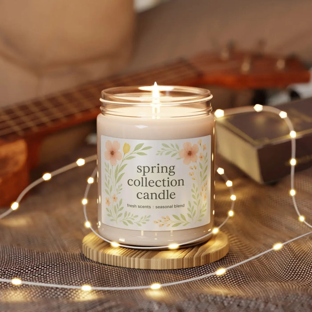 Spring Collection Scented Candle - Soy Wax Reusable Glass - DipaliZ
