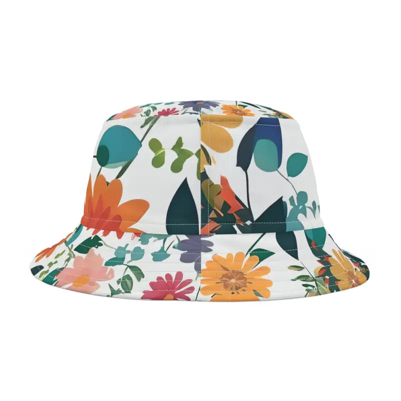 Polyester Bucket Hat - Spring Flowers Vintage Vibe - DipaliZ
