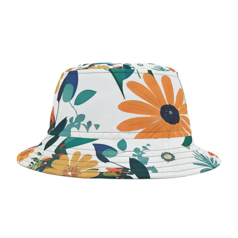Polyester Bucket Hat - Spring Flowers Vintage Vibe - DipaliZ
