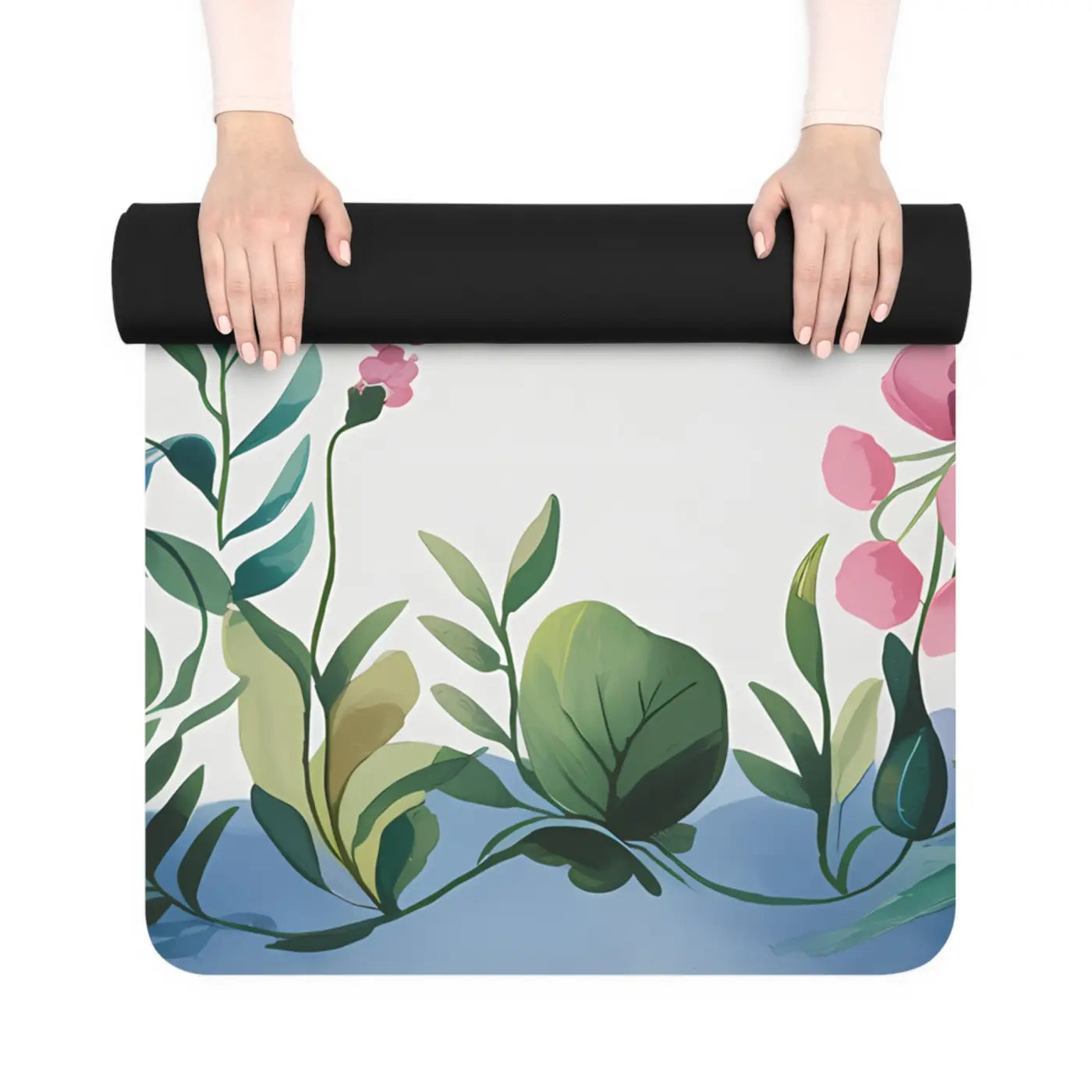 Vibrant Spring Flowers Rubber Yoga Mat - Enchanted - DipaliZ