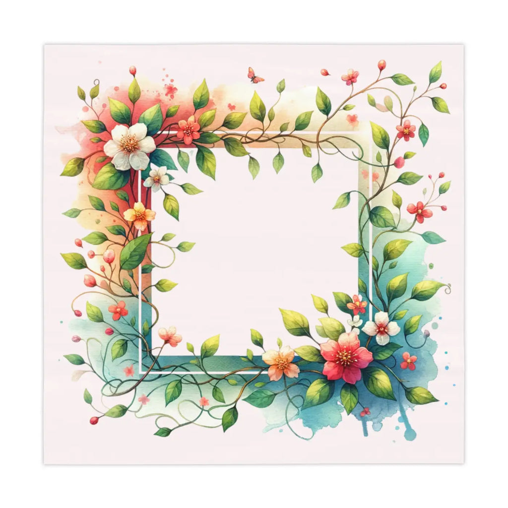 Spring Flowers Square Tablecloth - Vibrant Dining Decor - DipaliZ