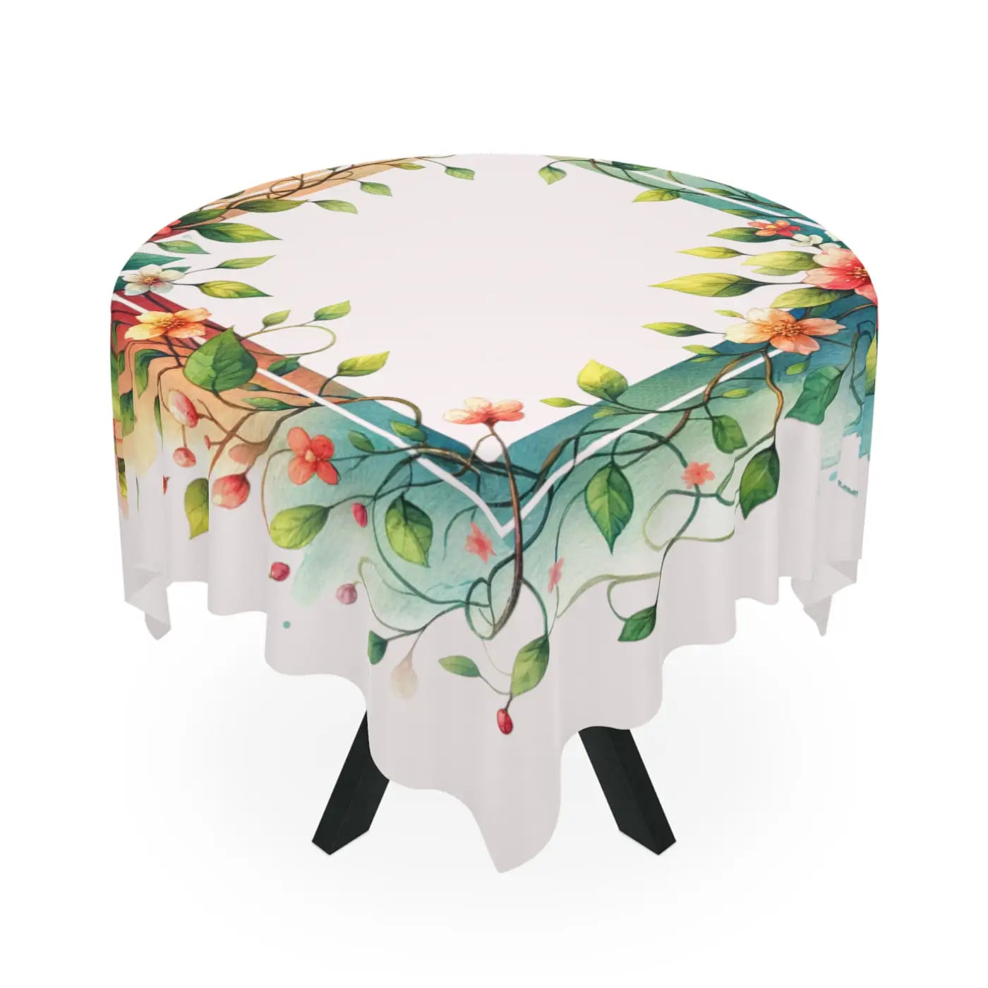 Spring Flowers Square Tablecloth - Vibrant Dining Decor - DipaliZ