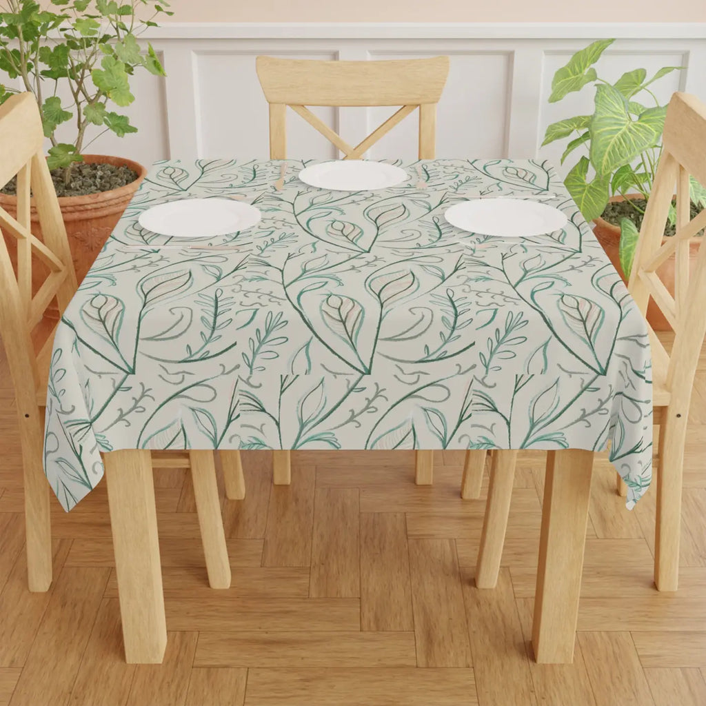 Spring Foliage Tablecloth - Polyester Dining Decor - DipaliZ