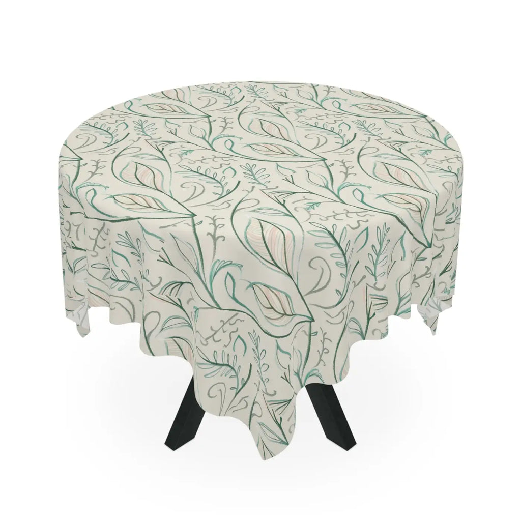 Spring Foliage Tablecloth - Polyester Dining Decor - DipaliZ