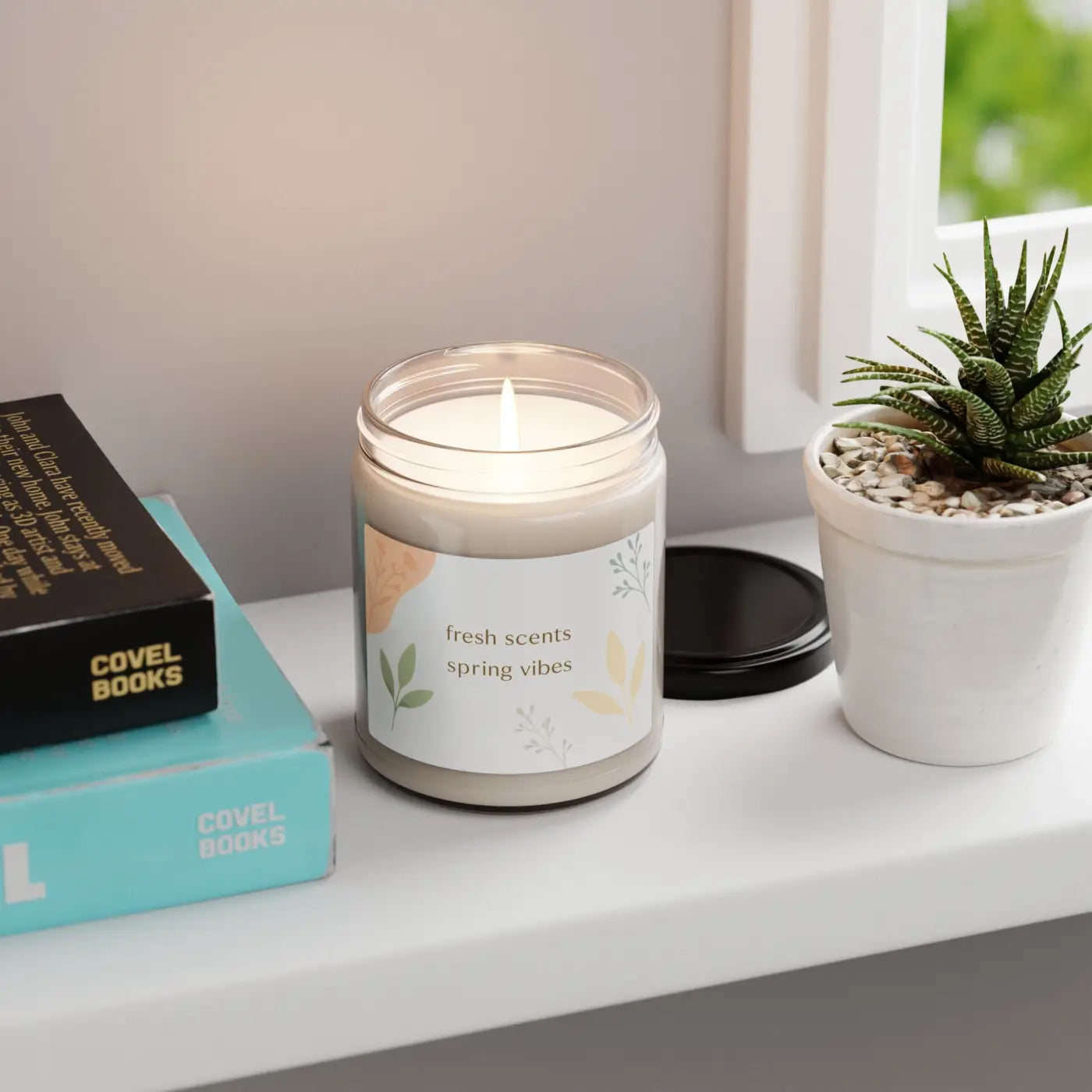 Scented Soy Candle - Spring Fresh Vibes with Fragrance Oils - DipaliZ