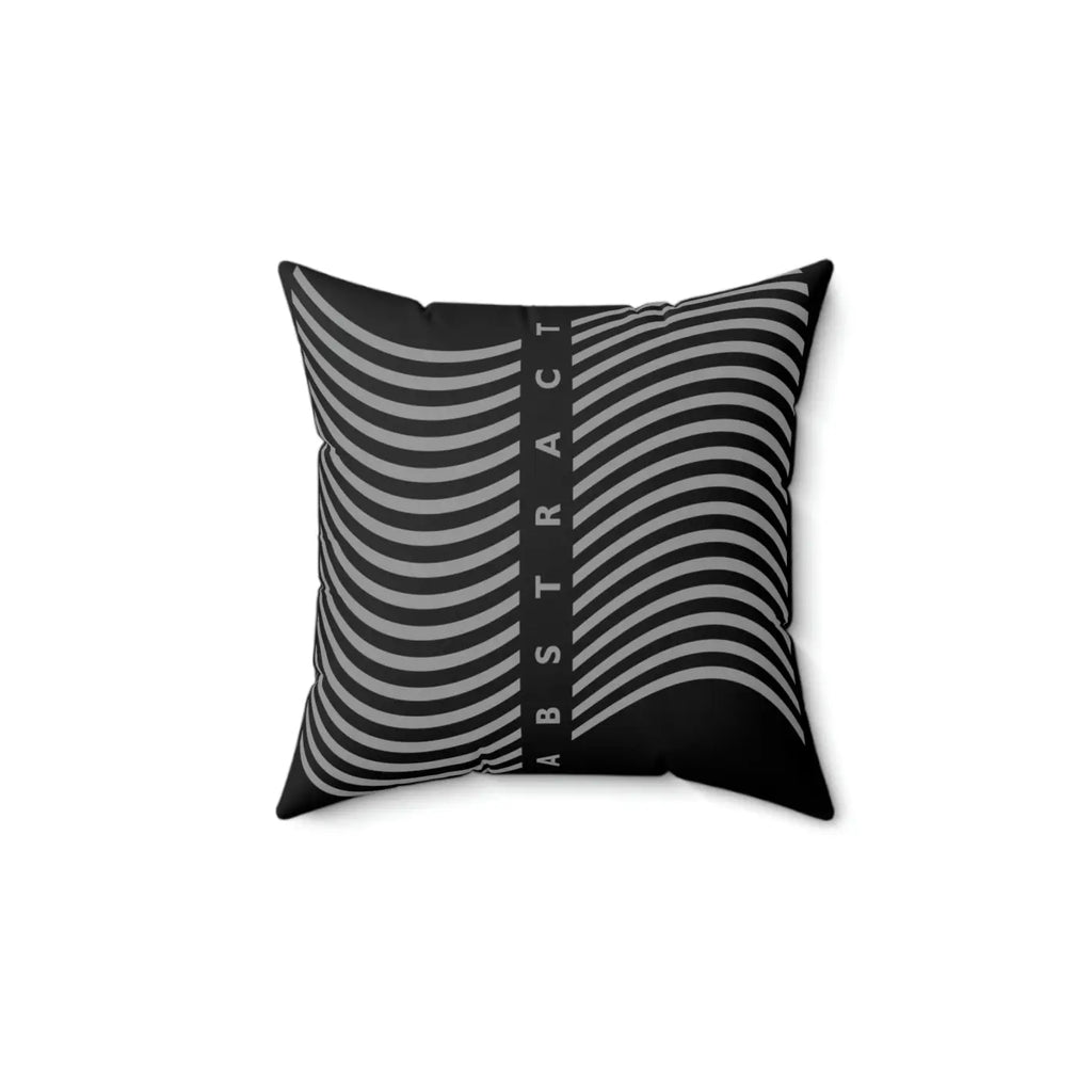 Black Throw Pillow - Abstract Drawing Polyester Square - DipaliZ