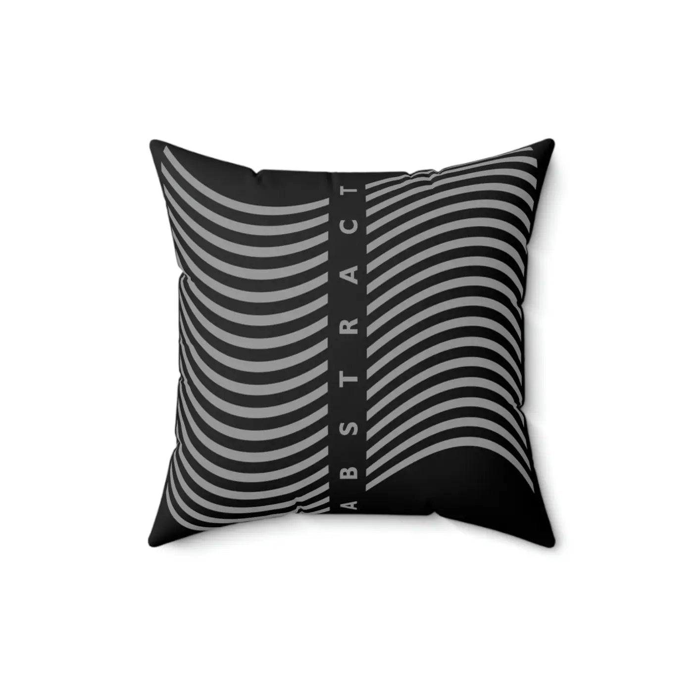 Black Throw Pillow - Abstract Drawing Polyester Square - DipaliZ