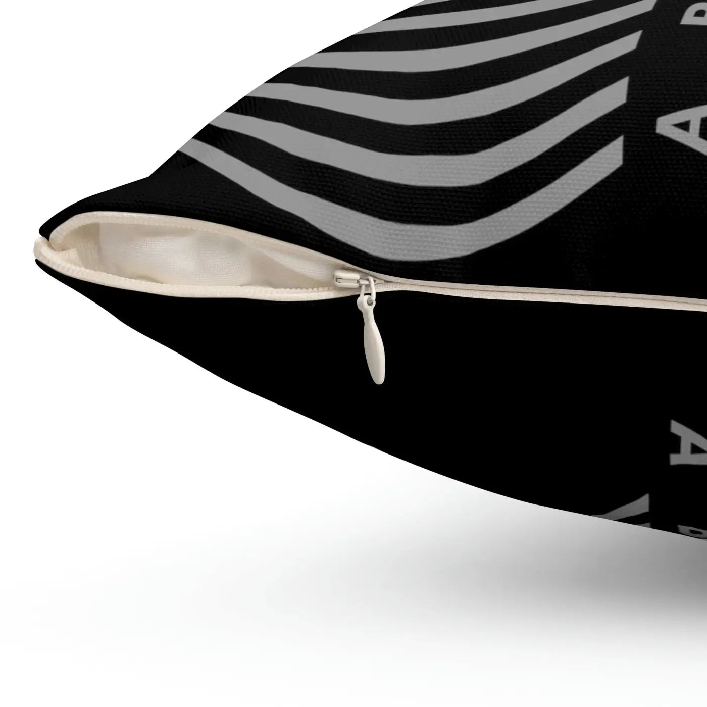 Black Throw Pillow - Abstract Drawing Polyester Square - DipaliZ