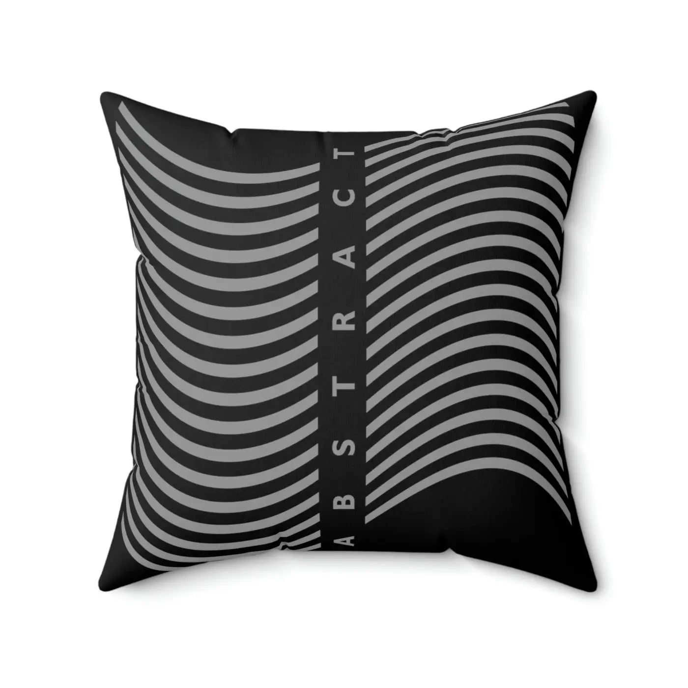 Black Throw Pillow - Abstract Drawing Polyester Square - DipaliZ