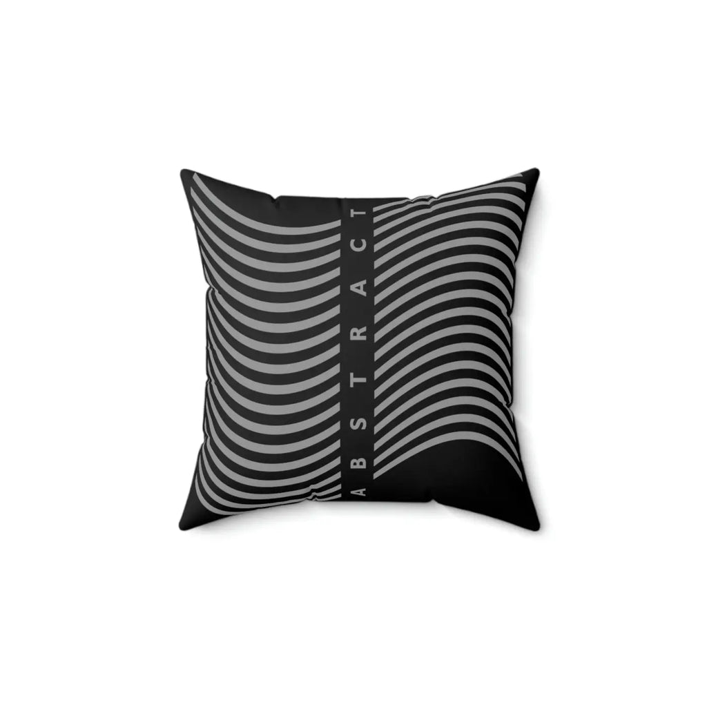 Black Throw Pillow - Abstract Drawing Polyester Square - DipaliZ