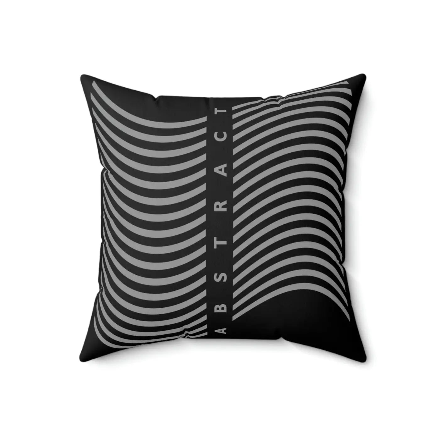 Black Throw Pillow - Abstract Drawing Polyester Square - DipaliZ