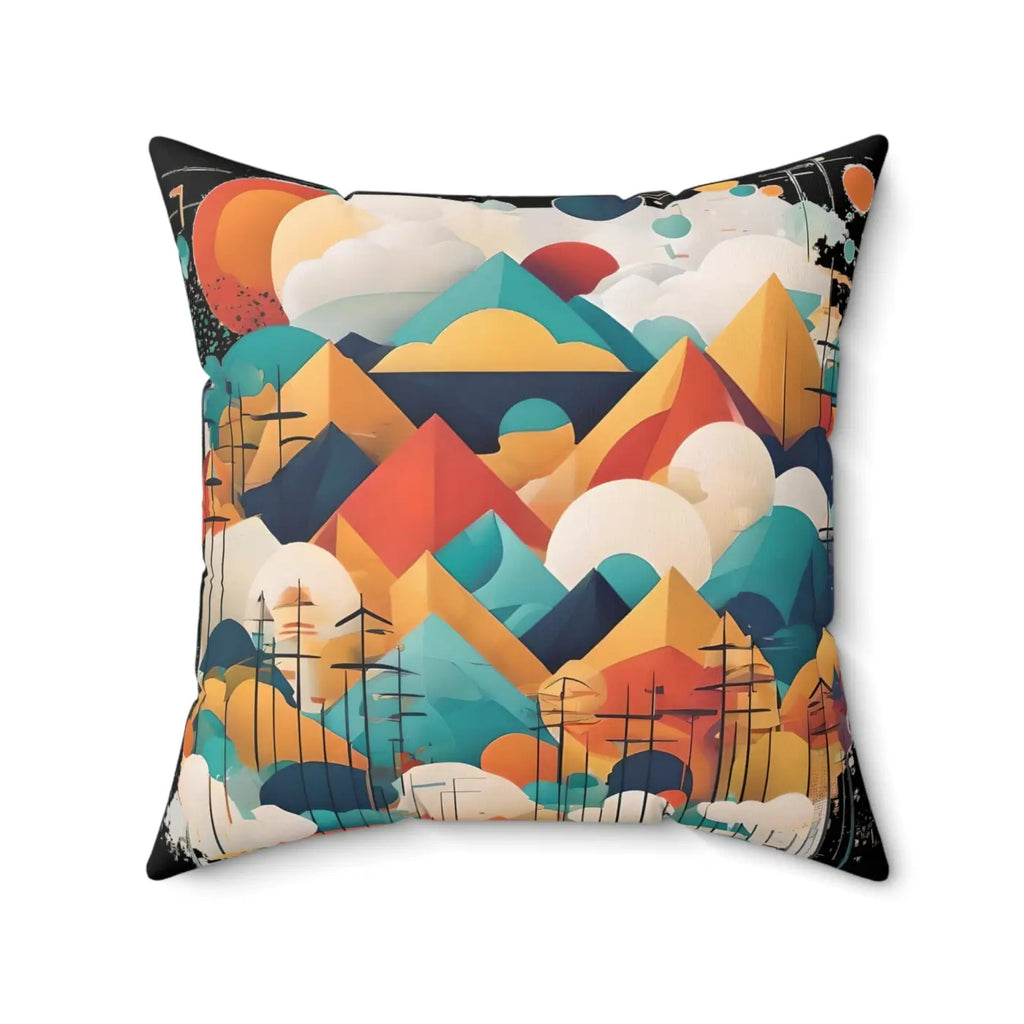Spun Polyester Square Pillow - Magic Design Decor - DipaliZ