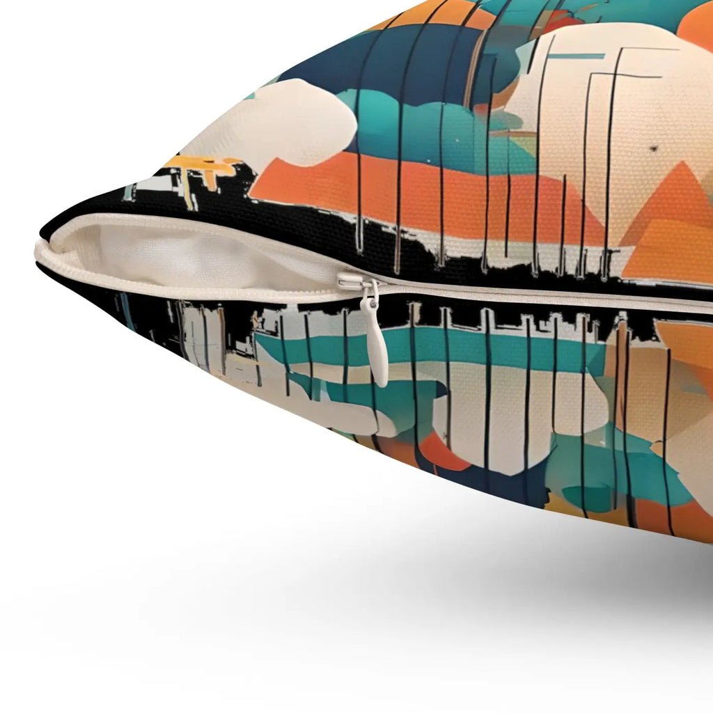 Spun Polyester Square Pillow - Magic Design Decor - DipaliZ