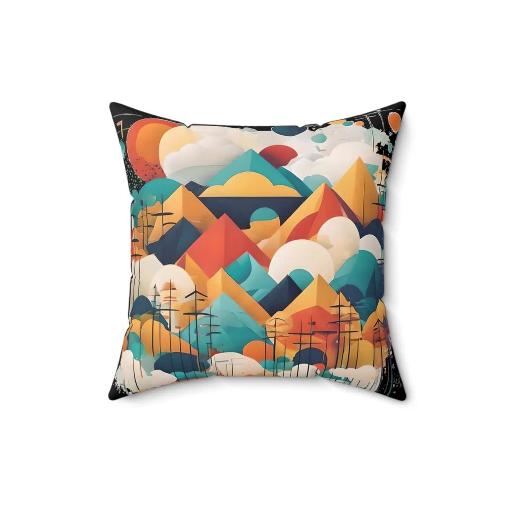 Spun Polyester Square Pillow - Magic Design Decor - DipaliZ