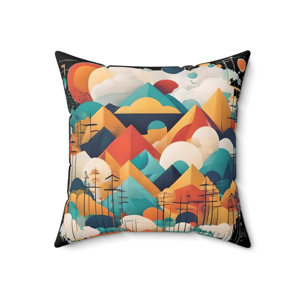 Spun Polyester Square Pillow - Magic Design Decor - DipaliZ