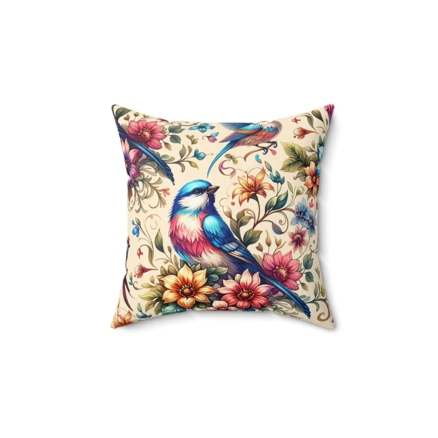 Floral Feather Spun Polyester Square Pillow - Home Decor - DipaliZ