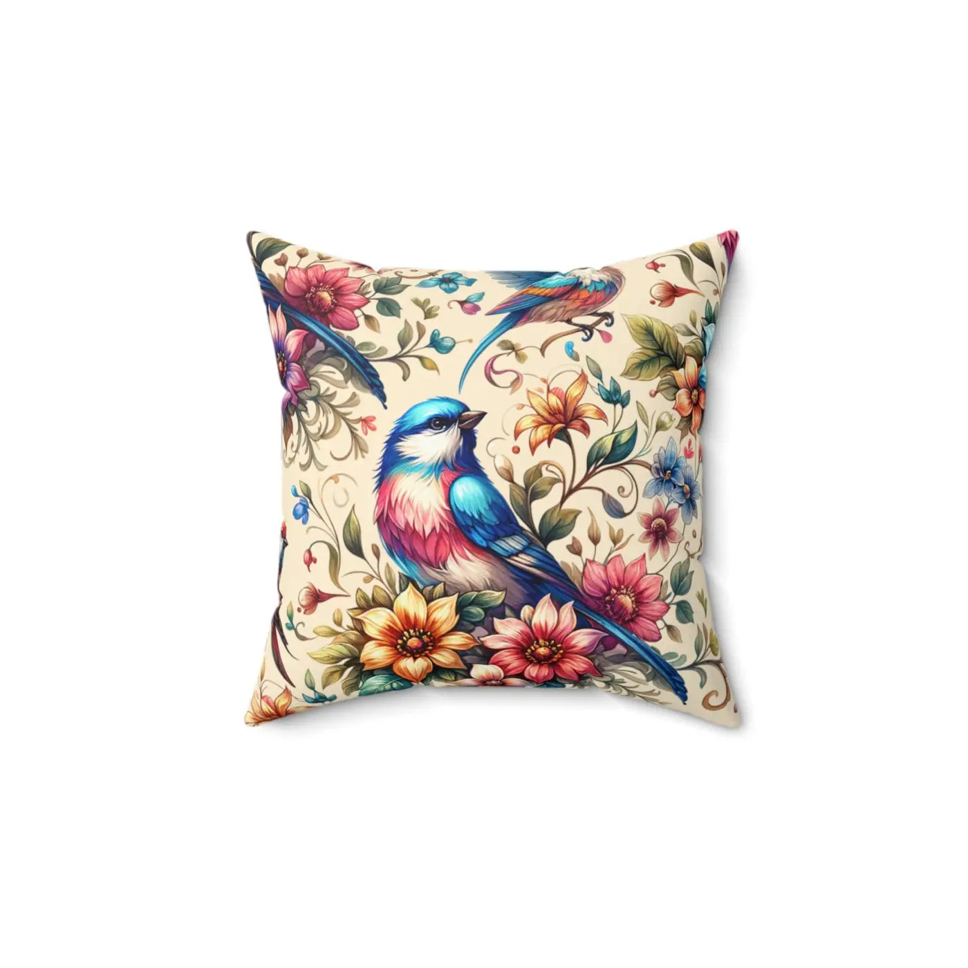 Floral Feather Spun Polyester Square Pillow - Home Decor - DipaliZ