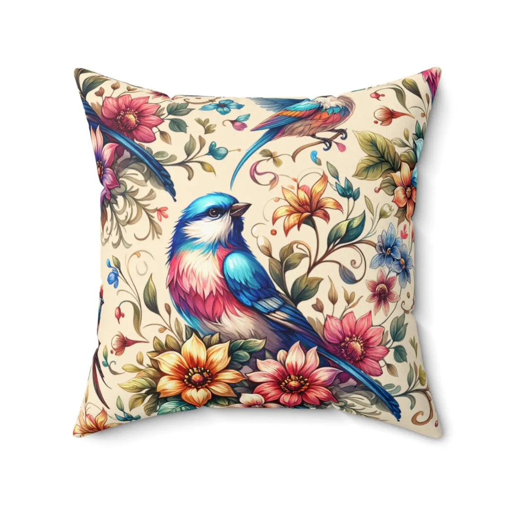 Floral Feather Spun Polyester Square Pillow - Home Decor - DipaliZ