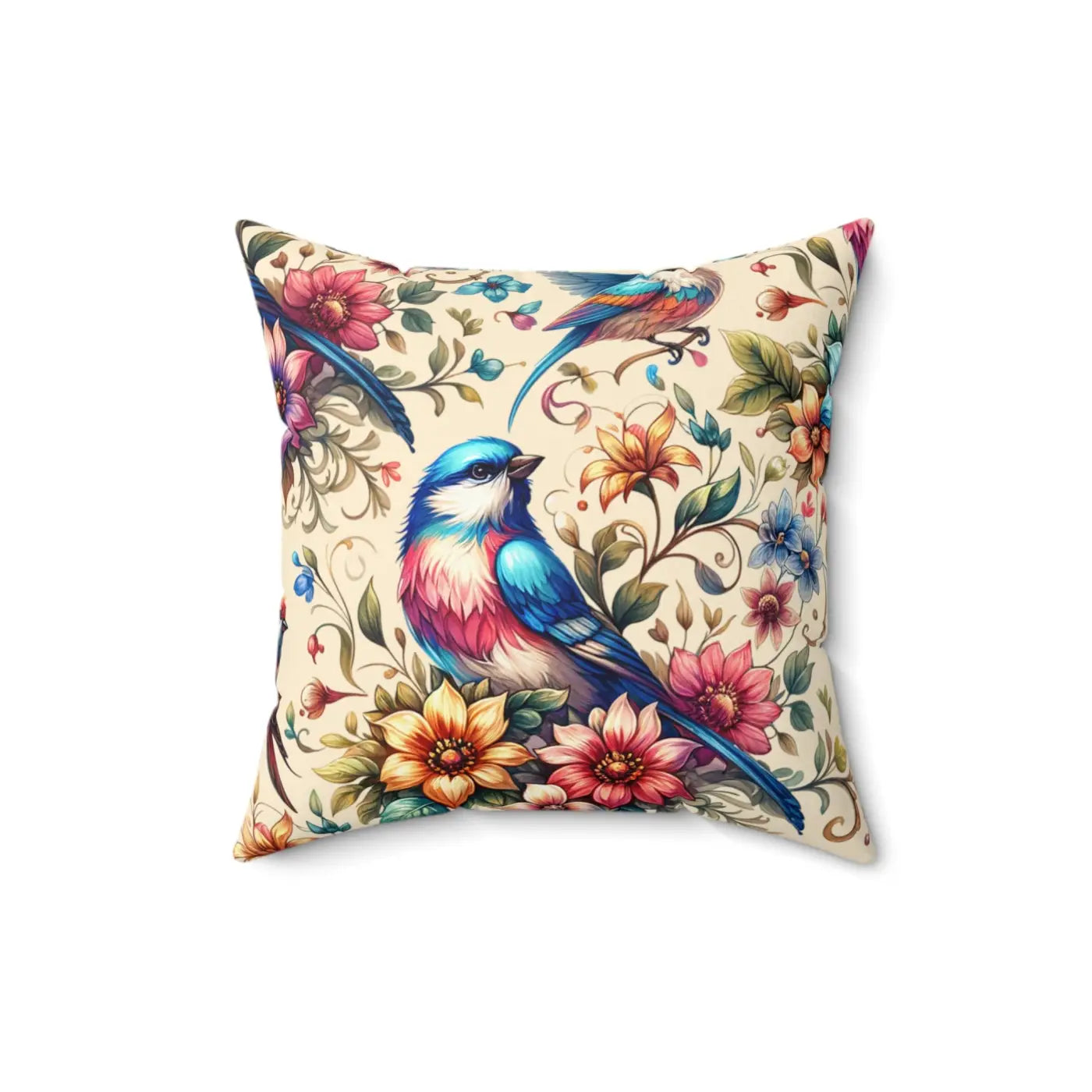 Floral Feather Spun Polyester Square Pillow - Home Decor - DipaliZ