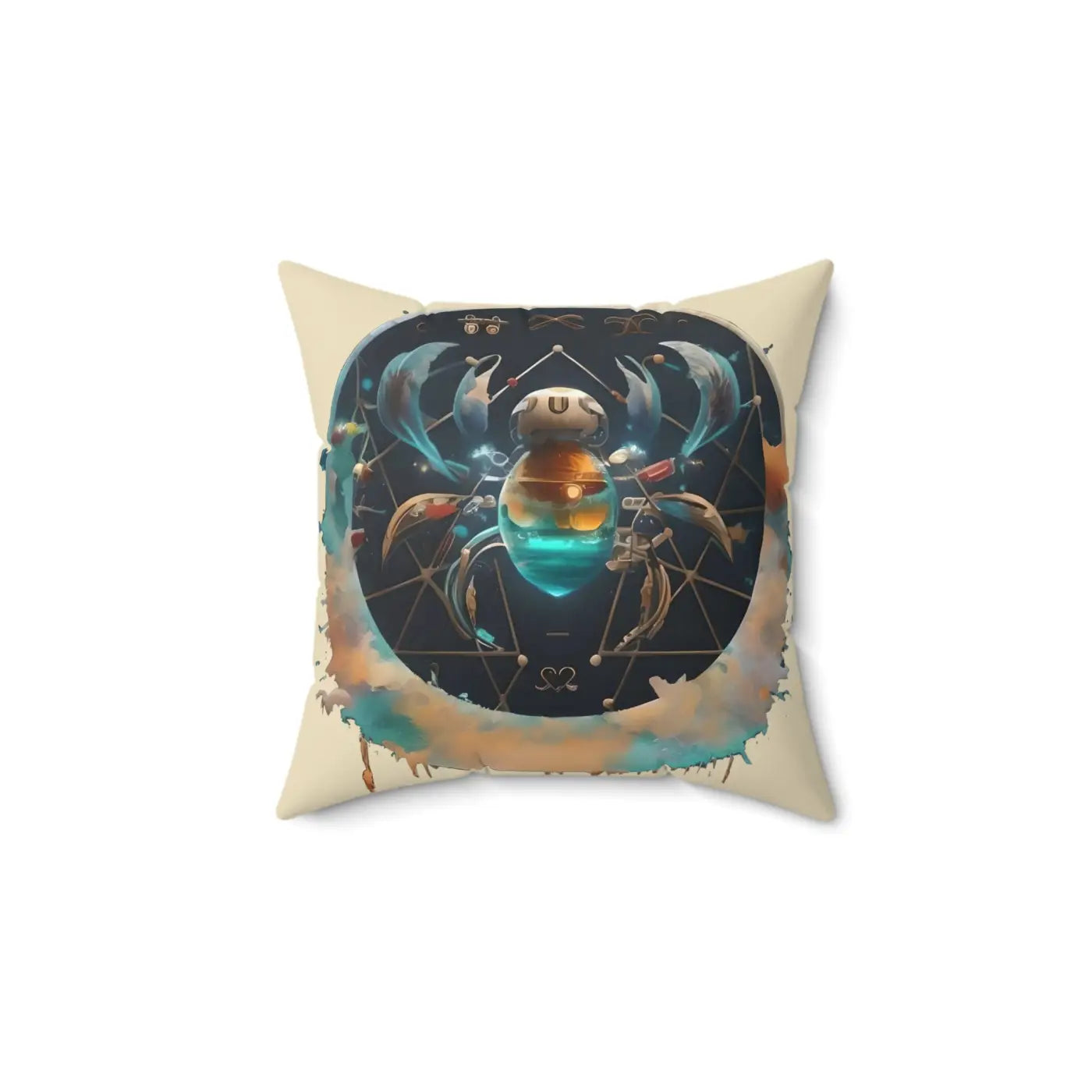 Cancer Zodiac Sign Throw Pillow - Polyester Square Pillow - DipaliZ