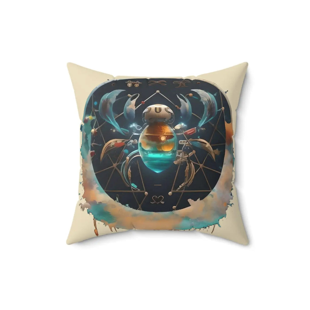 Cancer Zodiac Sign Throw Pillow - Polyester Square Pillow - DipaliZ