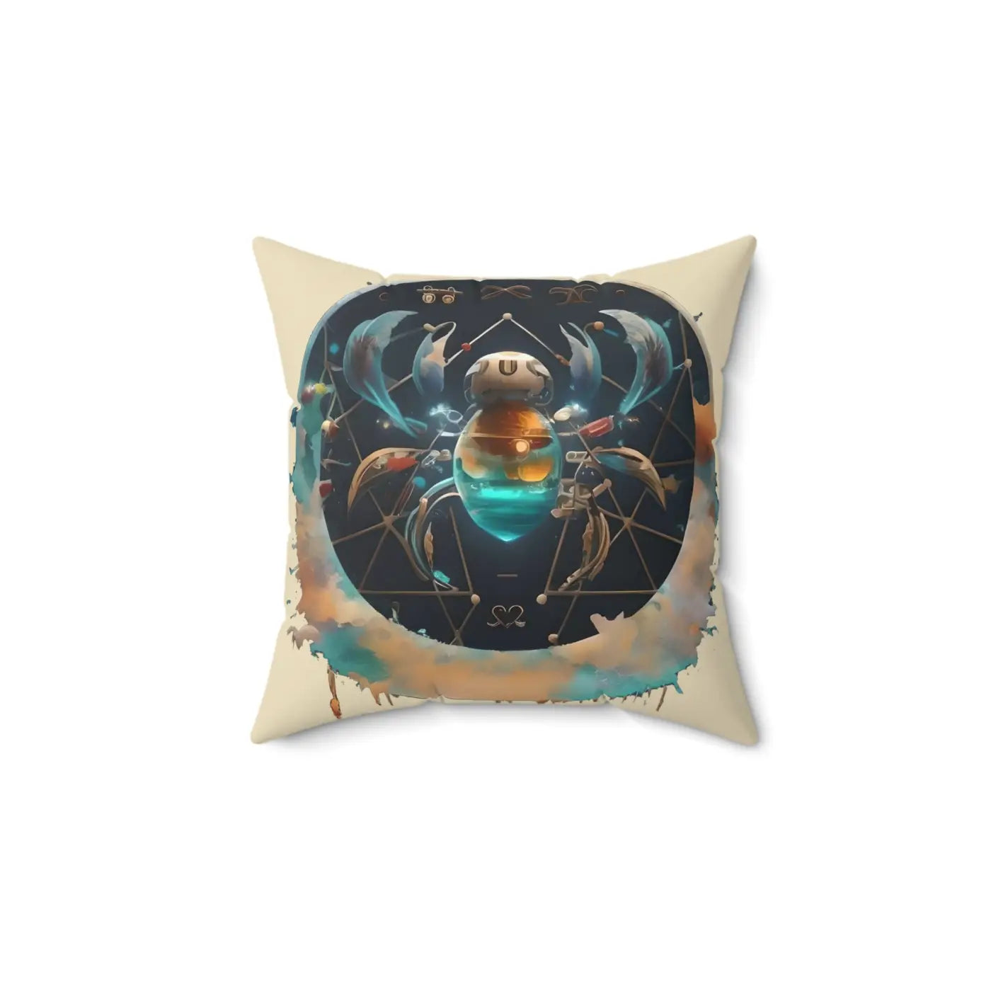 Cancer Zodiac Sign Throw Pillow - Polyester Square Pillow - DipaliZ
