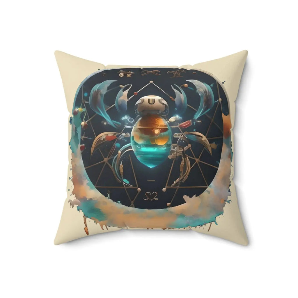 Cancer Zodiac Sign Throw Pillow - Polyester Square Pillow - DipaliZ