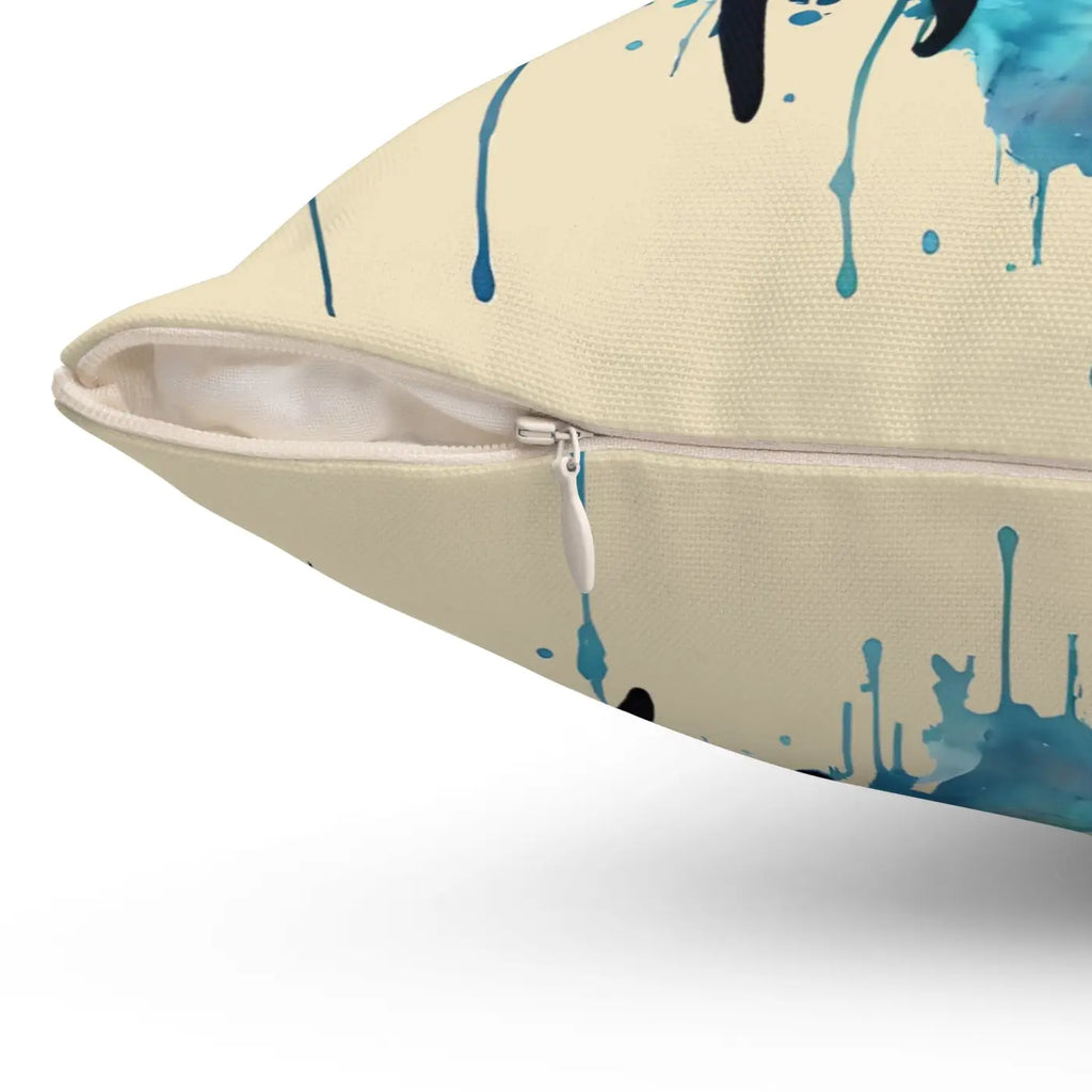 Cancer Zodiac Sign Polyester Square Pillow - Spun Comfort - DipaliZ