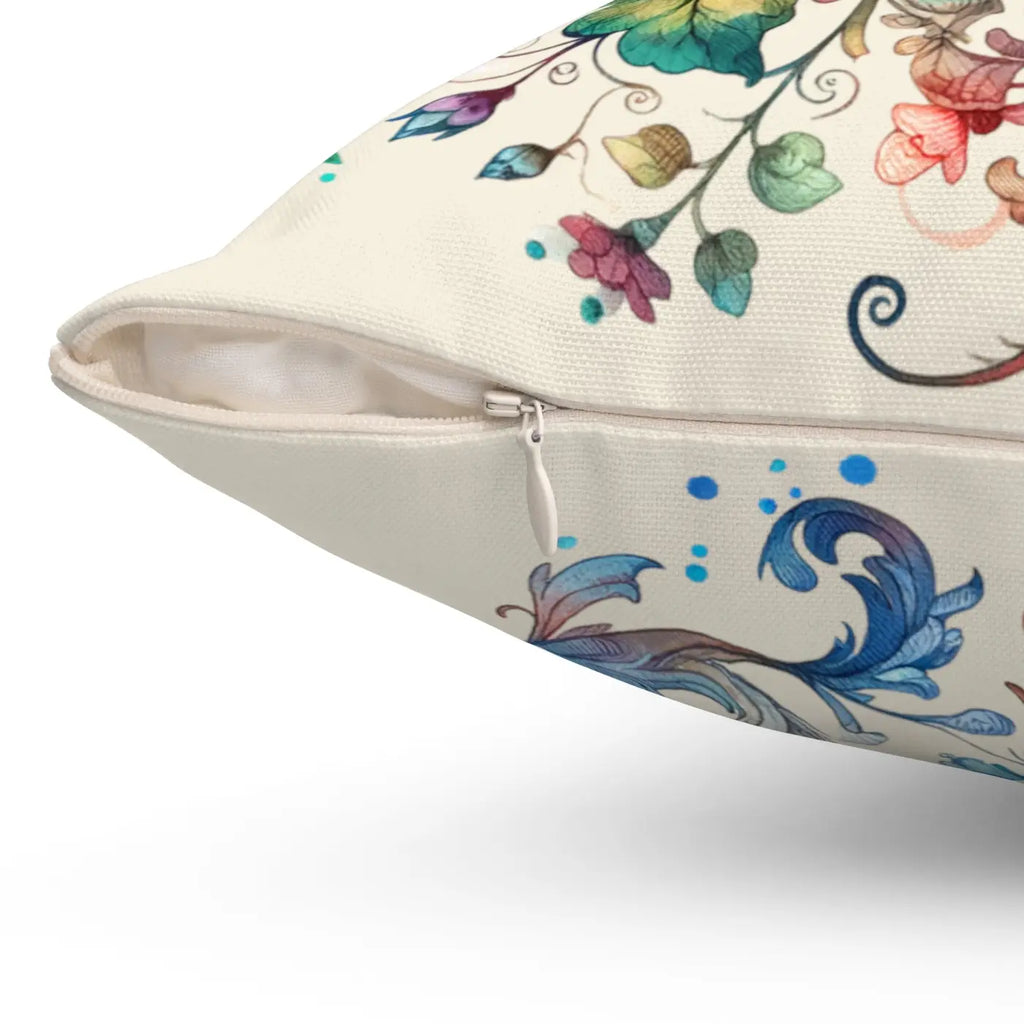 Colorful Birds Throw Pillow - Spun Polyester Square - DipaliZ